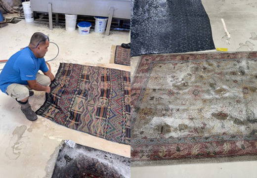 Local Antique Rug Hand Clean